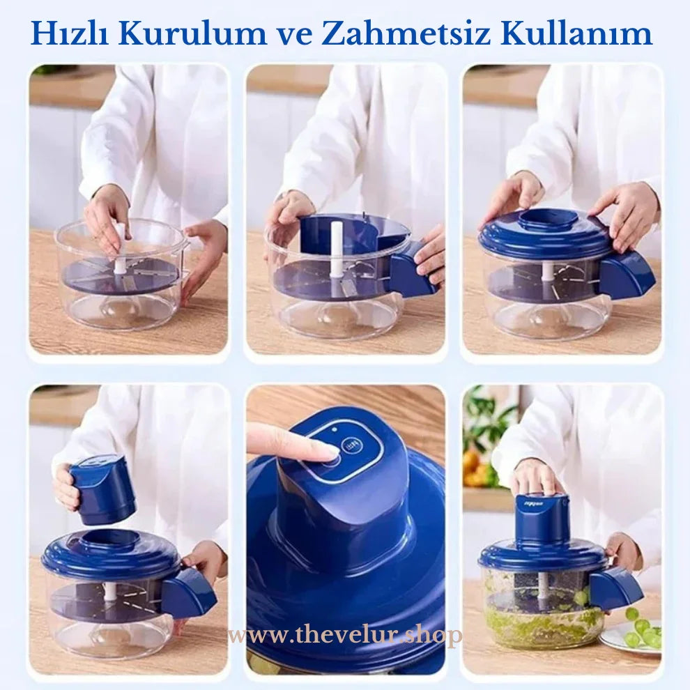 Velur Şarjlı Meyve ve Sebze Soyucu