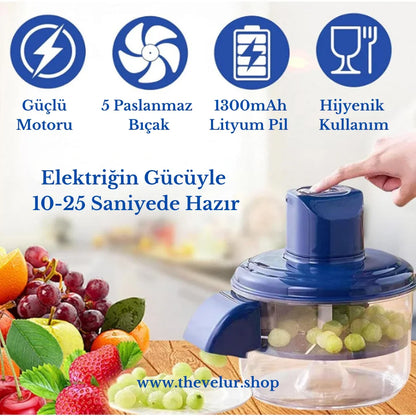 Velur Şarjlı Meyve ve Sebze Soyucu
